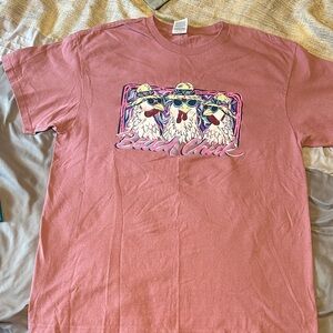 Pink Graphic T-Shirt with chickens